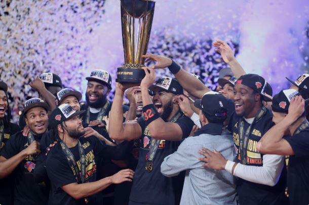 Knicks beat Spurs to win NBA Cup